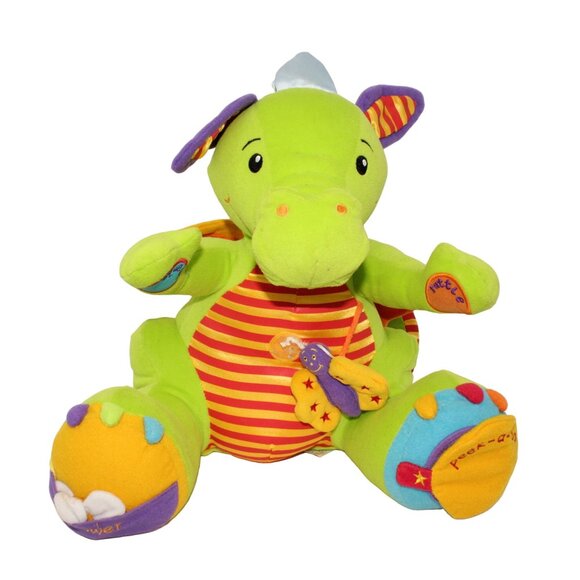 Tolo Other - Tolo Sneezy the Activity Green Dragon Plush Baby Developmental Stuffed Toy 14"